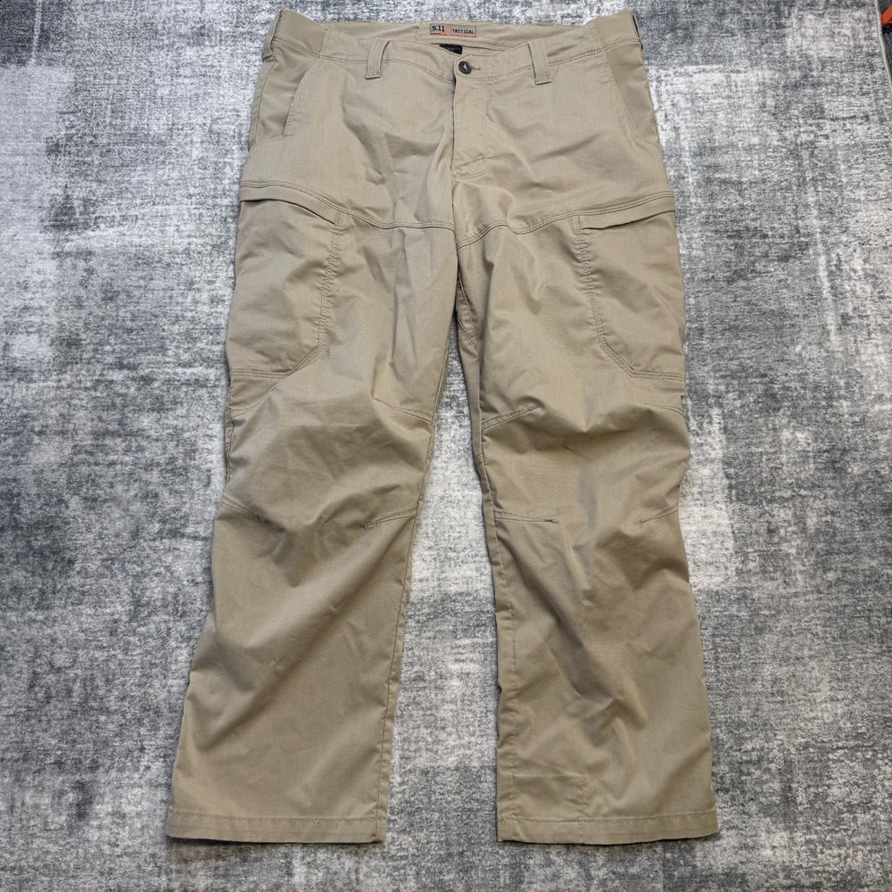 5.11 Tactical APEX Pant Men 40x30 (37x30) Khaki Flex-Tac Stretch Canvas Workwear